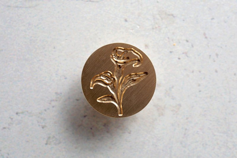 Brass Wax Seal Stamp – Calla Lily