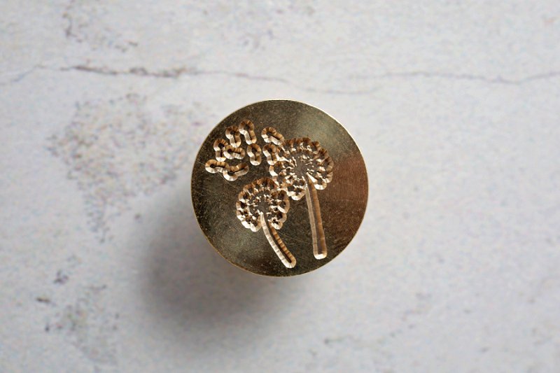 Brass Wax Seal Stamp – Dandelion