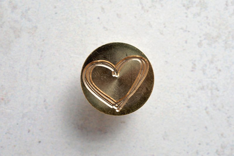 Brass Wax Seal Stamp – Heart