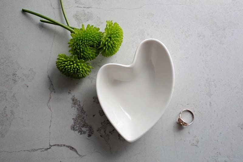 White Heart Styling Bowl