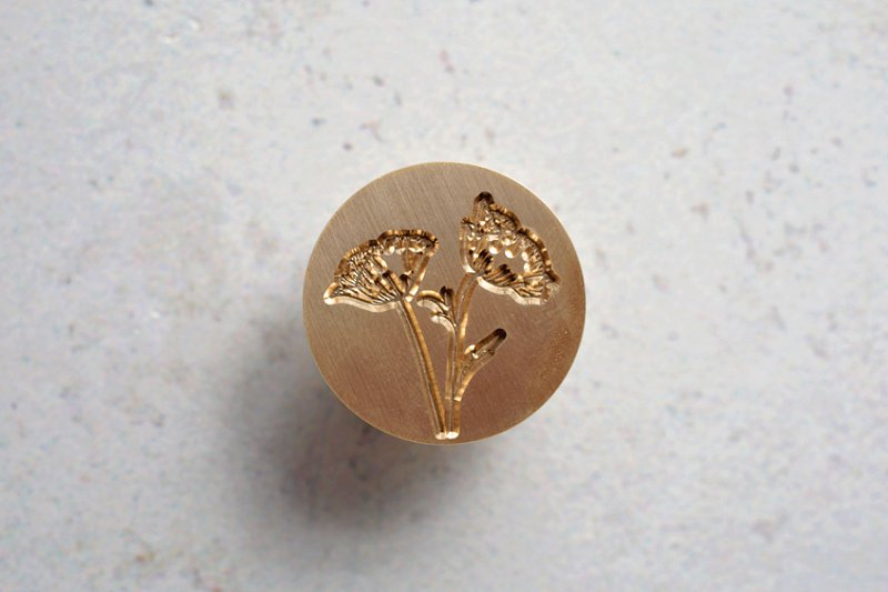 Brass Wax Seal Stamp – Lace Flower